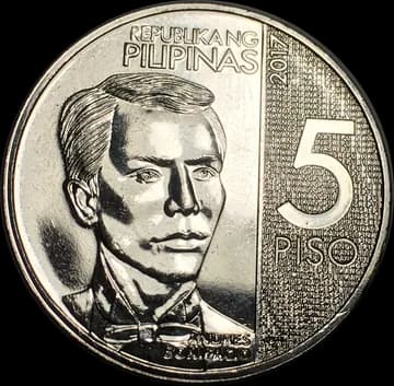 Five peso coin